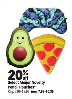 Meijer Select Meijer Novelty Pencil Pouches offer