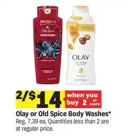 Meijer Olay or Old Spice Body Washes offer