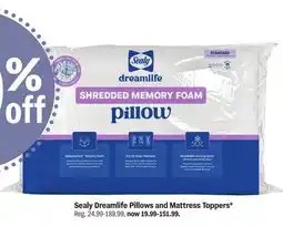 Meijer Sealy Dreamlife Pillows and Mattress Toppers offer