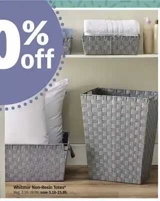 Meijer Whitmor Non-Resin Totes offer