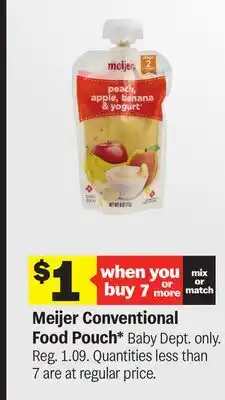 Meijer Meijer Conventional Food Pouch offer