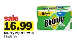 Meijer Bounty Paper Towels offer