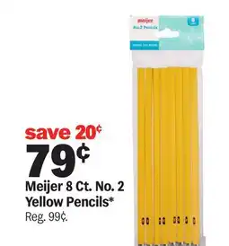 Meijer Meijer 8 Ct. No. 2 Yellow Pencils offer