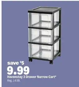 Meijer Havenstay 3 Drawer Narrow Cart offer