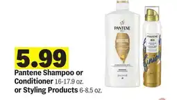 Meijer Pantene Shampoo or Conditioner 16-17.9 oz. or Styling Products 6-8.5 oz offer