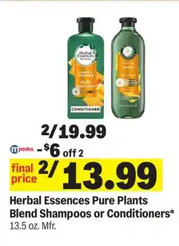 Meijer Herbal Essences Pure Plants Blend Shampoos or Conditioners offer