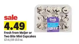 Meijer Fresh from Meijer or Two Bite Mini Cupcakes offer