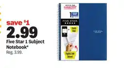 Meijer Five Star 1 Subject Notebook offer