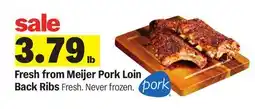 Meijer Pork Loin Back Ribs offer