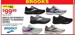 Dunham's Sports BROOKS MEN'S OR WOMEN'S GHOST 16 RUNNING SHOES offer