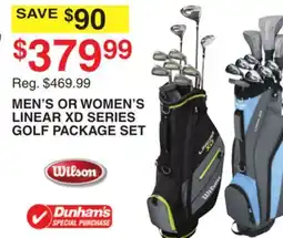 Dunham's Sports WILSON MEN'S OR WOMEN'S LINEAR XD SERIES GOLF PACKAGE SET offer