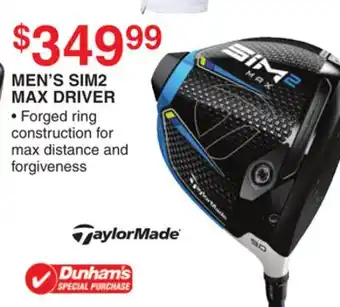 Dunham's Sports TAYLOR MADE MEN'S SIM2 MAX DRIVER offer