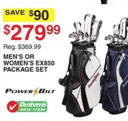 Dunham's Sports POWER BILT MEN'S OR WOMEN'S EX850 PACKAGE SET offer