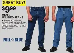 Dunham's Sports FULL BLUE MEN'S UNLINED JEANS offer