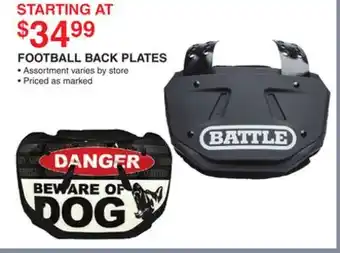 Dunham's Sports FOOTBALL BACK PLATES offer