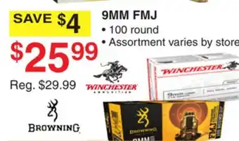 Dunham's Sports WINCHESTER 9MM FMJ offer
