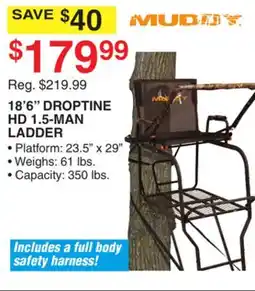 Dunham's Sports MUDDY 18'6 DROPTINE HD 1.5-MAN LADDER offer