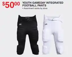 Dunham's Sports UNDER ARMOUR YOUTH GAMEDAY INTEGRATED FOOTBALL PANTS offer
