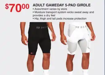 Dunham's Sports ADULT GAMEDAY 5-PAD GIRDLE offer