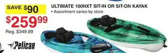 Dunham's Sports PELICAN ULTIMATE 100NXT SIT-IN OR SIT-ON KAYAK offer