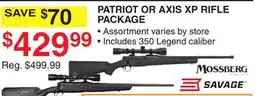 Dunham's Sports PATRIOT OR AXIS XP RIFLE PACKAGE offer