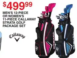 Dunham's Sports MEN'S 12-PIECE OR WOMEN'S 11-PIECE CALLAWAY STRATA GOLF PACKAGE SET offer
