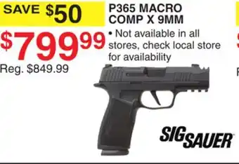 Dunham's Sports SIGSAUER P365 MACRO COMP X 9MM offer