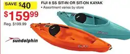 Dunham's Sports SUNDOLPHIN FIJI 8 SS SIT-IN OR SIT-ON KAYAK offer
