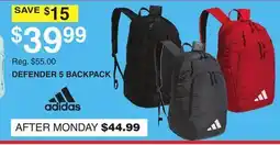 Dunham's Sports ADIDAS DEFENDER 5 BACKPACK offer