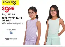 Dunham's Sports GIRLS' TEE, TANK OR BRA offer
