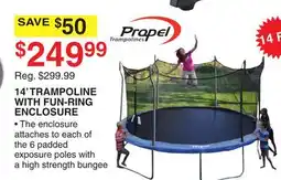 Dunham's Sports 14' TRAMPOLINE WITH FUN-RING ENCLOSURE offer