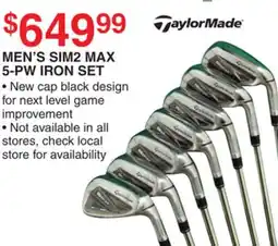 Dunham's Sports TAYLORMADE MEN'S SIM2 MAX 5-PW IRON SET offer