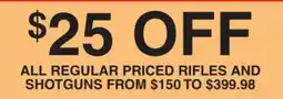Dunham's Sports ALL REGULAR PRICED RIFLES AND SHOTGUNS offer