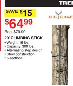 Dunham's Sports BIG GAME 20' CLIMBING STICK offer