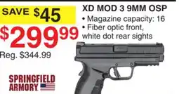 Dunham's Sports SPRINGFIELD ARMORY XD MOD 3 9MM OSP offer