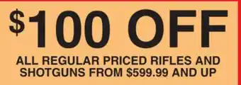 Dunham's Sports RIFLES AND SHOTGUNS offer