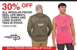 Dunham's Sports REEL LIFE MEN'S TEES, TANKS AND LONG SLEEVE TEES IN STOCK offer