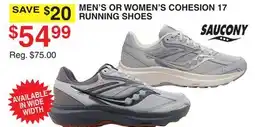 Dunham's Sports SAUCONY MEN'S OR WOMEN'S COHESION 17 RUNNING SHOES offer