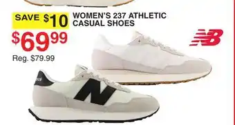 Dunham's Sports NEW BALANCE WOMEN'S 237 ATHLETIC CASUAL SHOES offer