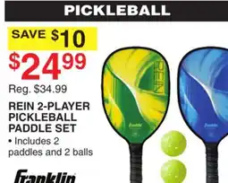 Dunham's Sports FRANKLIN REIN 2-PLAYER PICKLEBALL PADDLE SET offer
