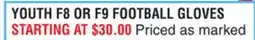 Dunham's Sports YOUTH F8 OR F9 FOOTBALL GLOVES offer