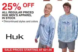 Dunham's Sports HUK MEN'S APPAREL IN STOCK offer