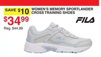 Dunham's Sports FILA WOMEN'S MEMORY SPORTLANDER CROSS TRAINING SHOES offer