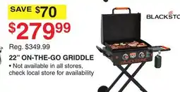 Dunham's Sports BLACKSTONE 22 ON-THE-GO GRIDDLE offer