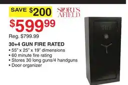 Dunham's Sports SPORTS AFIELD 30+4 GUN FIRE RATED offer