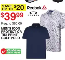 Dunham's Sports MEN'S ICON TIKI PRINT GOLF POLO offer