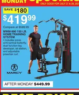 Dunham's Sports MWM-990 150 LB. HOME TRAINING SYSTEM offer