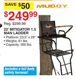 Dunham's Sports MUDDY 22' MITIGATOR 1.5 MAN LADDER offer