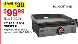 Dunham's Sports BLACK STONE 17 TABLE TOP GRIDDLE offer