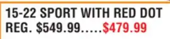 Dunham's Sports 15-22 SPORT WITH RED DOT offer